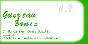 gusztav bonis business card